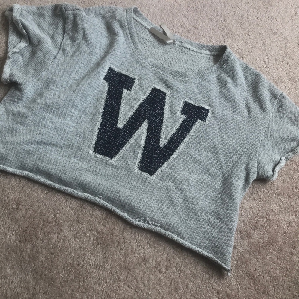 Knitted Heather Grey Crop Top